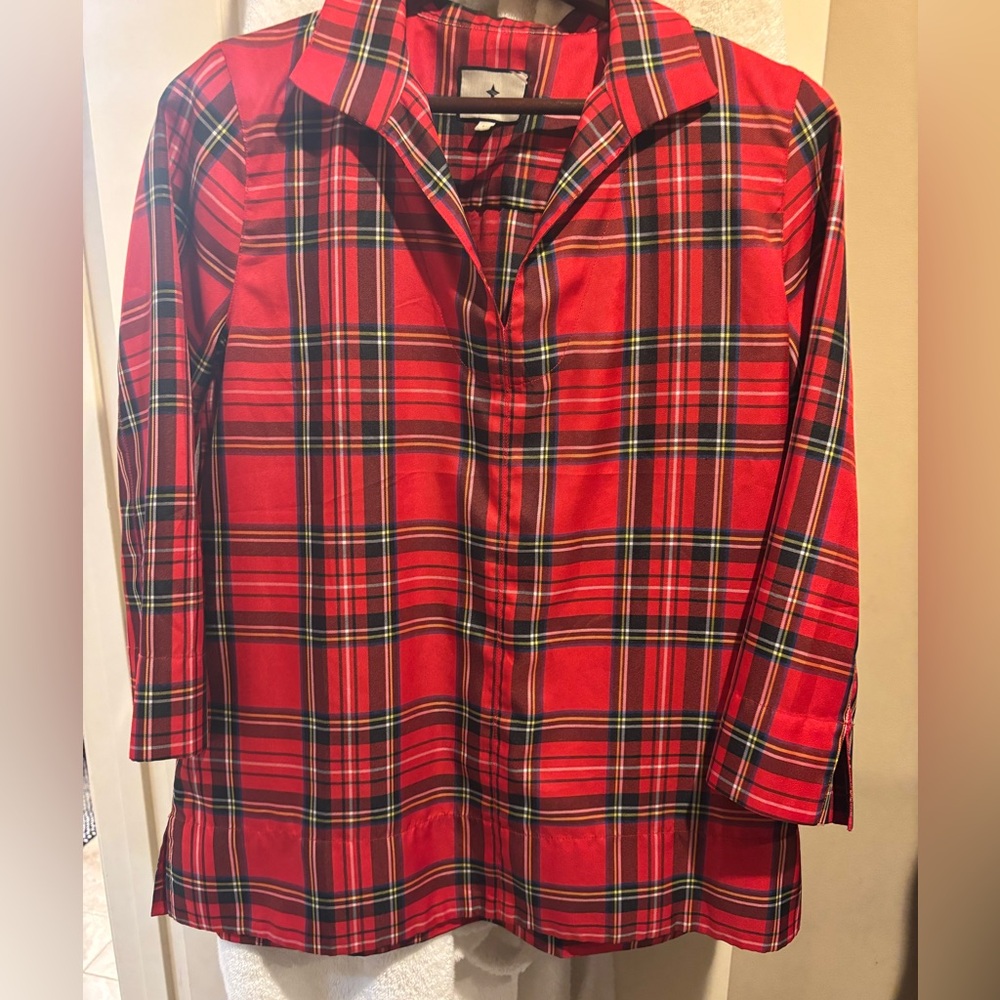 Tuckernuck Red Plaid tunic